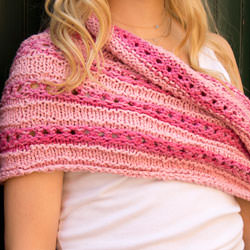 Stripped Eyelet Cowl