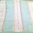 Striped Baby Blanket with Eyelets