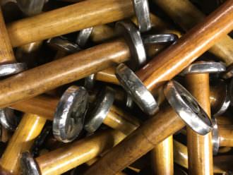 Textile Bobbins with Metal Tips