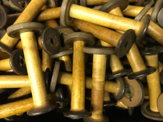 Textile Bobbins with Waxed Tips