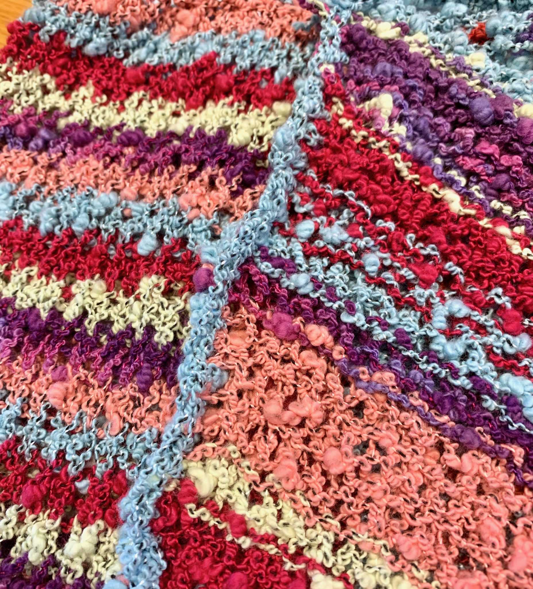 Popcorn Yarn Knitted Top Made in America Yarns