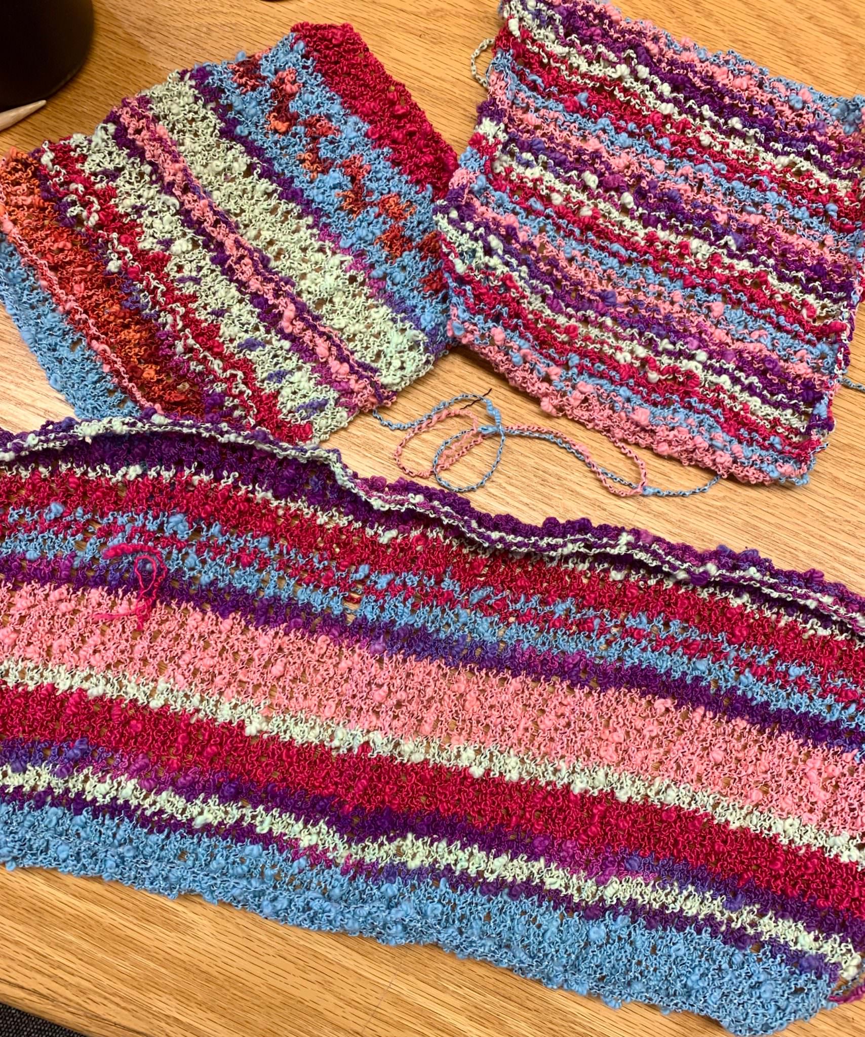 Popcorn Yarn Knitted Top Made in America Yarns